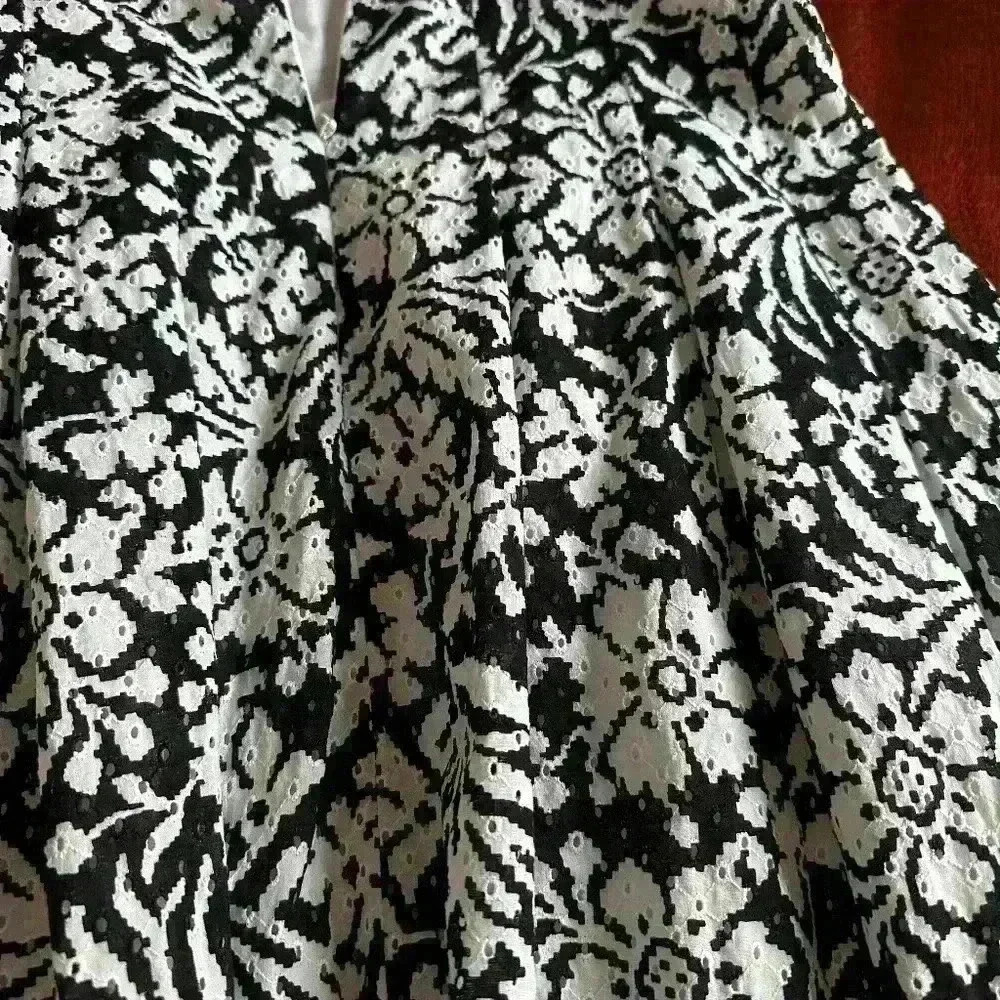 Lauren Ralph Lauren Black & White Floral Dress - Size 4 - Picture 6 of 8